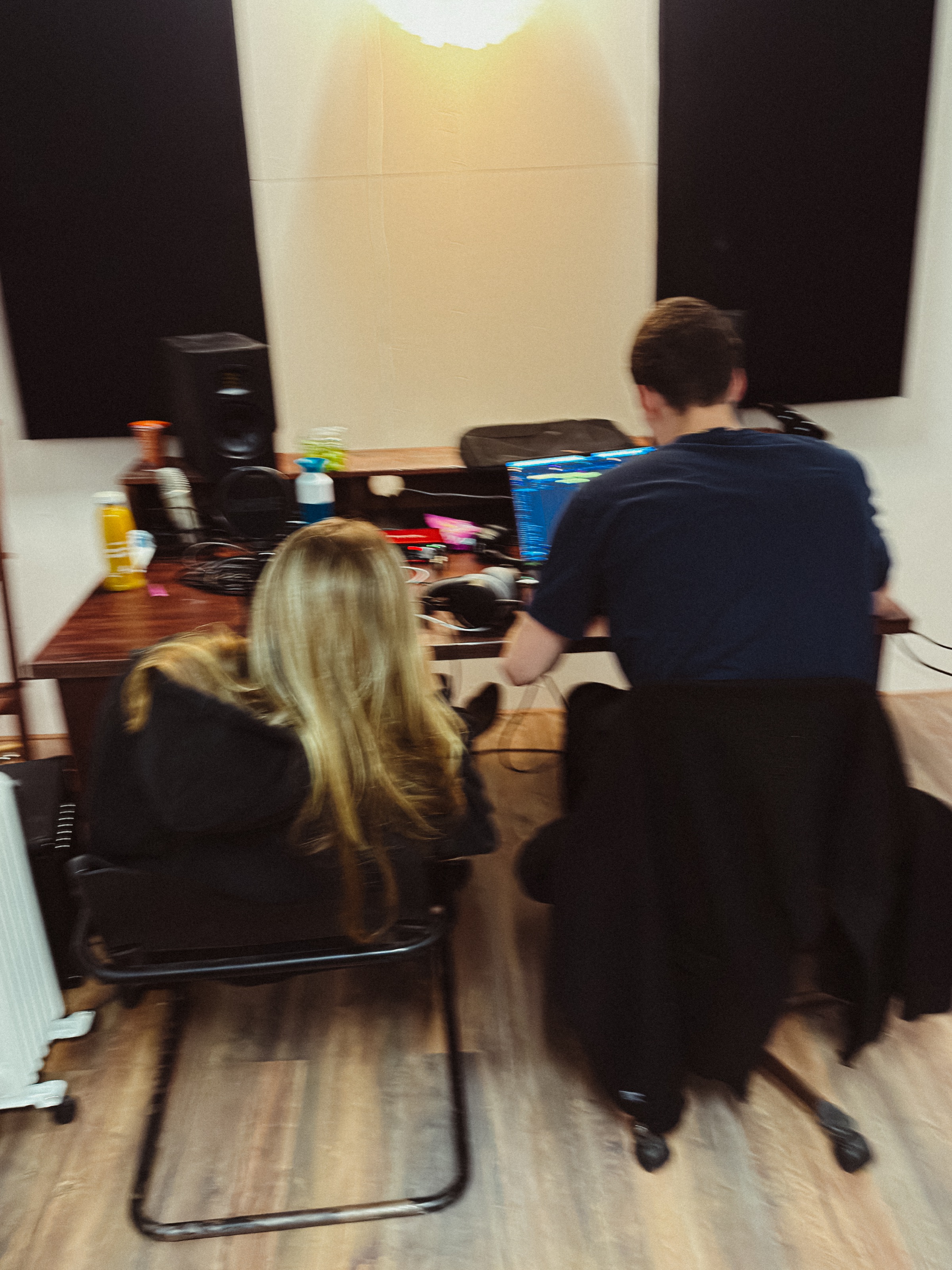 Anna Julie in the studio